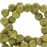 Glasperlen opaque 6mm Green olive